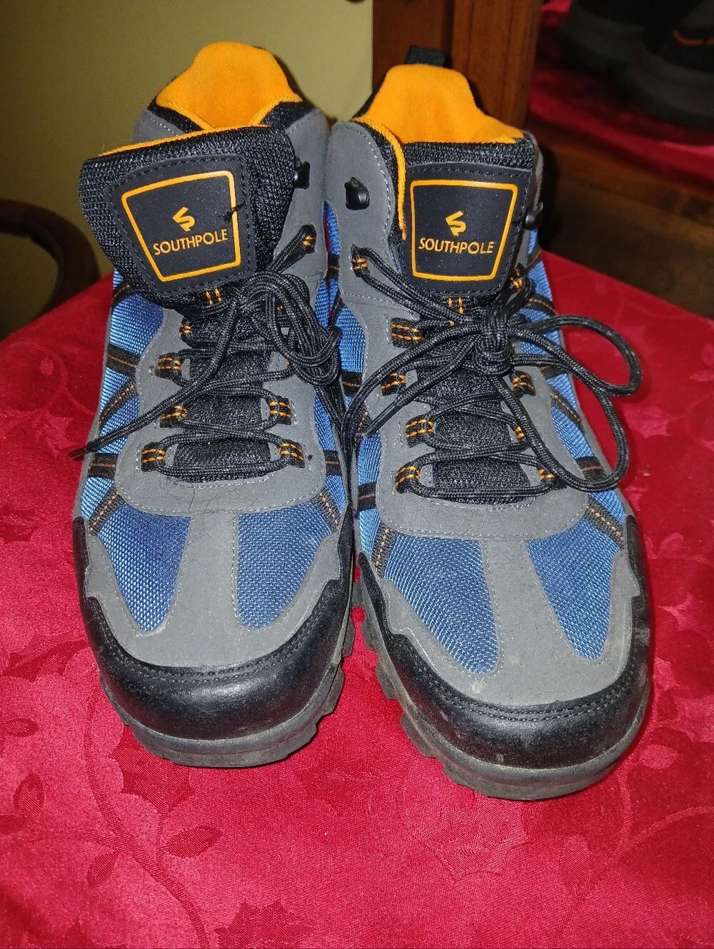 Southpole Men’s Hiking/Work Boots - Blue & Gray - Size 10.5